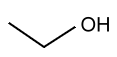 ethanol-skelettstrukturformel
